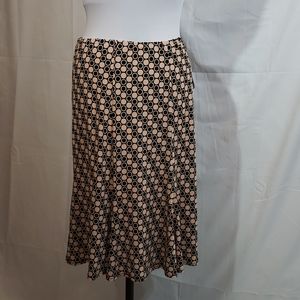 EUC Sandra Darren Circle Print A-line Skirt Size 8